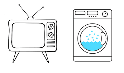 Television and washing machine images